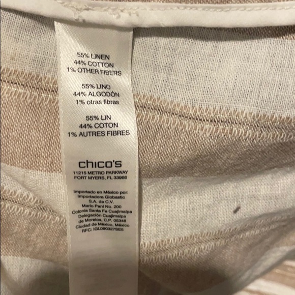 CHICOS Striped Linen One Button Blazer - Picture 11 of 11